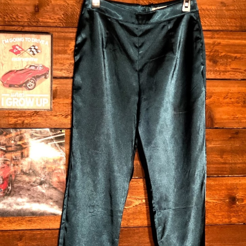 Crybaby silk emerald green pants